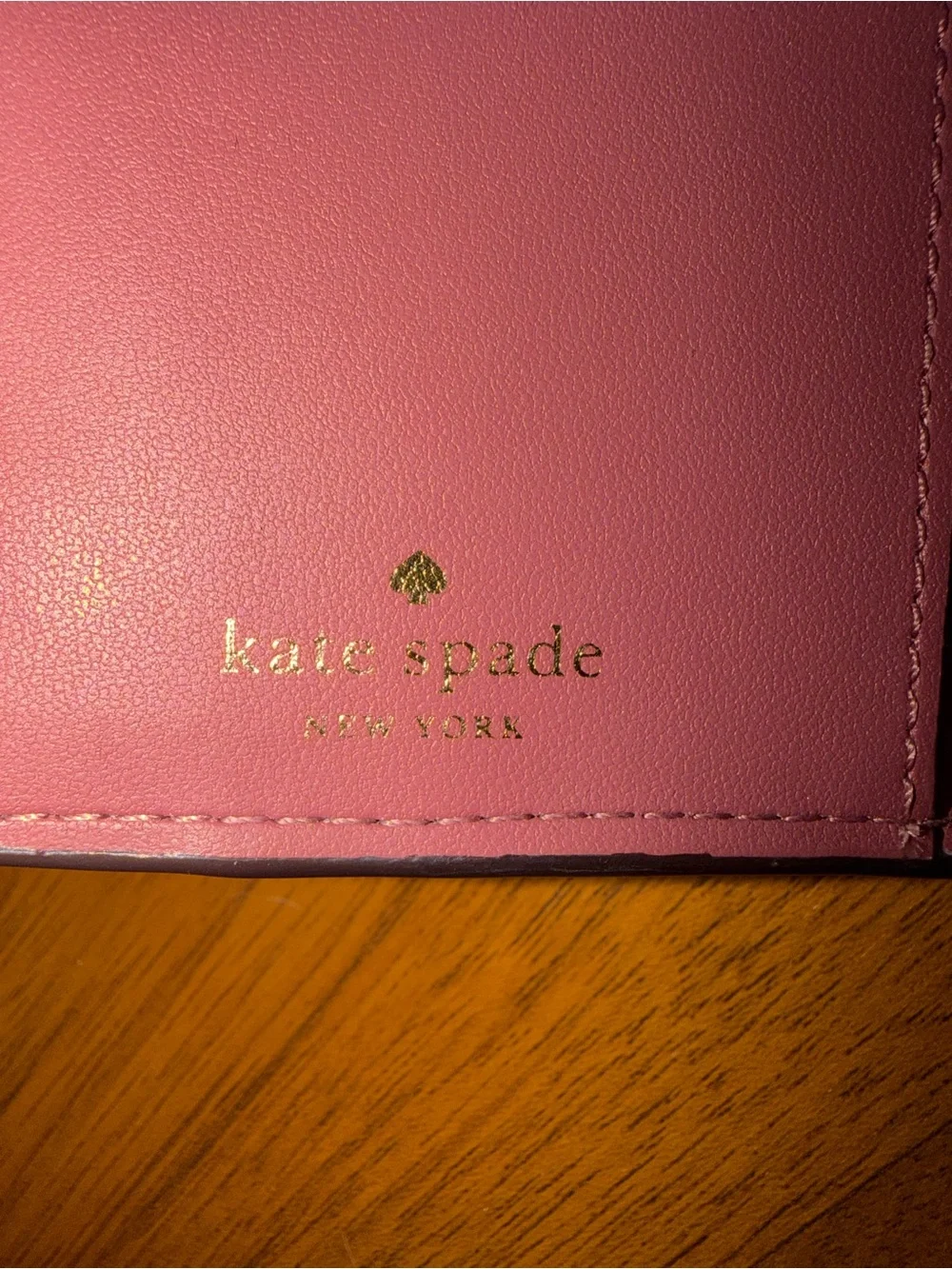 kate spade Pink Pebbled Leather Wristlet Clutch